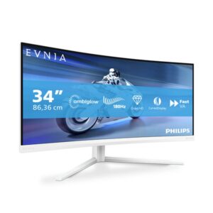 Reacondicionado | Philips 34M2C5501A/00 pantalla para PC 86,4 cm (34") 3440 x 1440 Pixeles Wide Quad HD LCD Blanco