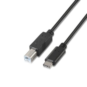 AISENS A107-0053 cable USB 1 m USB 2.0 USB C USB B Negro