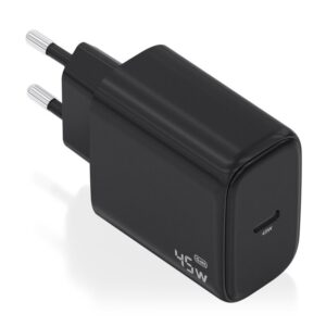 AISENS Cargador GaN 45W, 1xUSB-C PD3.0, Negro