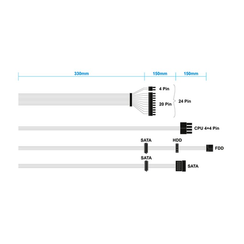AISENS Fuente Alimentacion TFX 500W OEM, Plata AISENS Fuente Alimentacion TFX 500W OEM, Plata - Imagen 4
