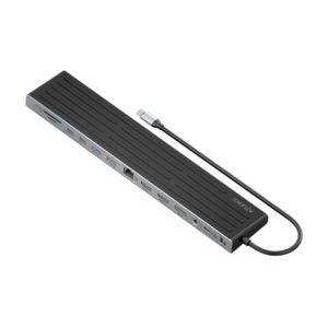 AISENS USB-C Dock 13 en 1, USB-C A 2xHDMI, 1xDisplayPort, 1xRJ45, 3xUSB-A, 2xUSB-C, 1xUSB-C PD, 1xSD, 1xMicro SD, 1xAudio, 1xRanura Kensington, 30cm
