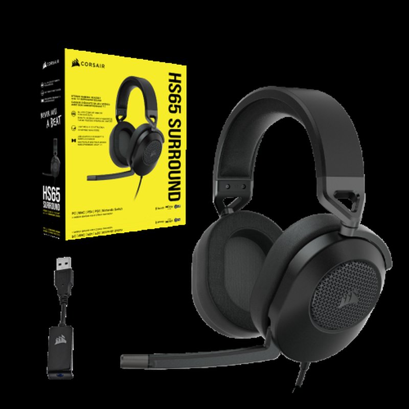 Auriculares Gaming Corsair Hs65 Negro Auriculares Gaming Corsair Hs65 Negro - Imagen 4