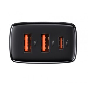 BASEUS COMPACT QUICK CHARGER 2U+C 30W EU BLACK