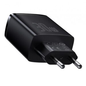 BASEUS COMPACT QUICK CHARGER 2U+C 30W EU BLACK