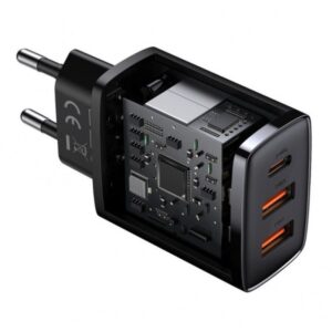 BASEUS COMPACT QUICK CHARGER 2U+C 30W EU BLACK