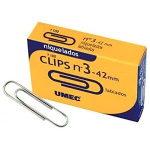 CAJA 100 CLIP NIQUELADO 42 MM U200404 UMEC | PACK 10 UNIDADES