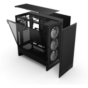 Alternative view of CAJA NZXT H5 FLOW (2024) BLACK RGB CC-H52FB-R1