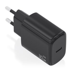 CARGADOR AISENS GAN 30W 1XUSB-C PD3.0 NEGRO