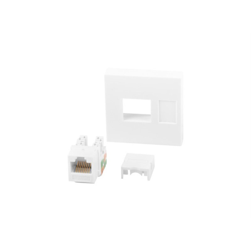 CONECTOR KEYSTONE LANBERG RJ45 CAT.6A UTP PARED 45X45 BLANCO