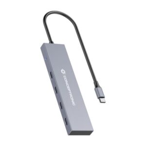 Conceptronic HUBBIES14G hub de interfaz USB 3.2 Gen 2 (3.1 Gen 2) Type-C 10000 Mbit/s Gris