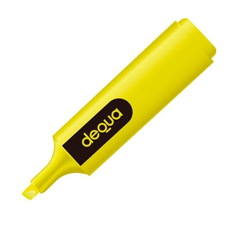 DEQUA Marcador fluorescente trazo 1-4mm amarillo
