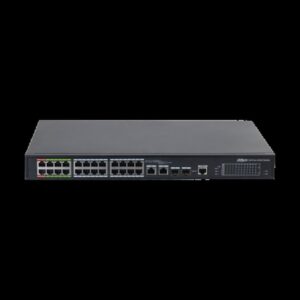 (DH-LR2226-24ET-360-V2) DAHUA SWITCH L2 EPOE GESTIONABLE 24 PUERTOS 10/100 (8 EPOE/EOC + 16 POE) + 2 UPLINK COMBO GIGABIT/SFP