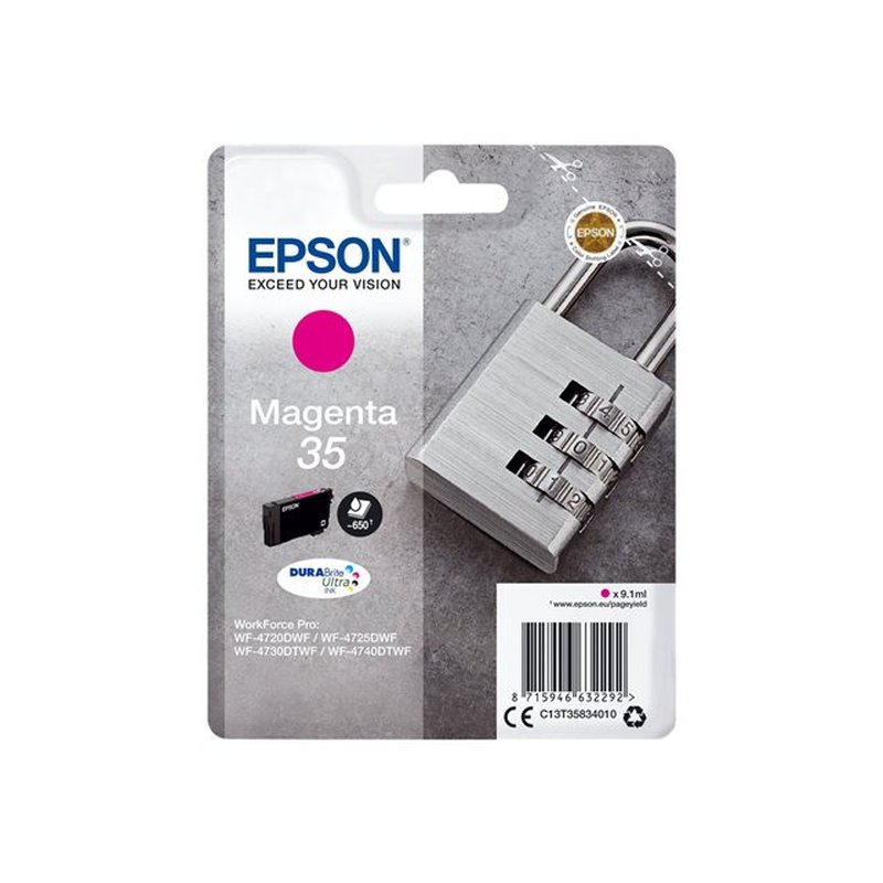 Epson Padlock Singlepack Magenta 35 DURABrite Ultra Ink Epson Padlock Singlepack Magenta 35 DURABrite Ultra Ink - Imagen 3