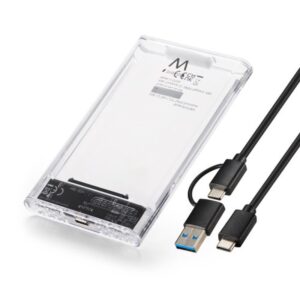 Ewent EW7064 caja para disco duro externo Caja externa para unidad de estado sólido (SSD) Transparente 2.5"