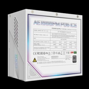 GIGABYTE AORUS ELITE P1000W ICE Fuente de Alimentación - PCIe 5.0, 80 PLUS Platinum, Diseño completamente modular, Ventilador de 120 mm, Compatible con ATX 3.0, Enchufe UE GIGABYTE AORUS ELITE P1000W ICE Fuente de Alimentación - PCIe 5.0, 80 PLUS Platinum, Diseño completamente modular, Ventilador de 120 mm, Compatible con ATX 3.0, Enchufe UE