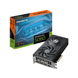 GIGABYTE GeForce RTX 5060 EAGLE OC 8G Tarjeta Gráfica - 8GB GDDR7, 128bit, PCI-E 5.0, 2550 MHz Frecuencia del núcleo, 3 x DisplayPort, 1 x HDMI, GV-N5060EAGLE OC-8GD