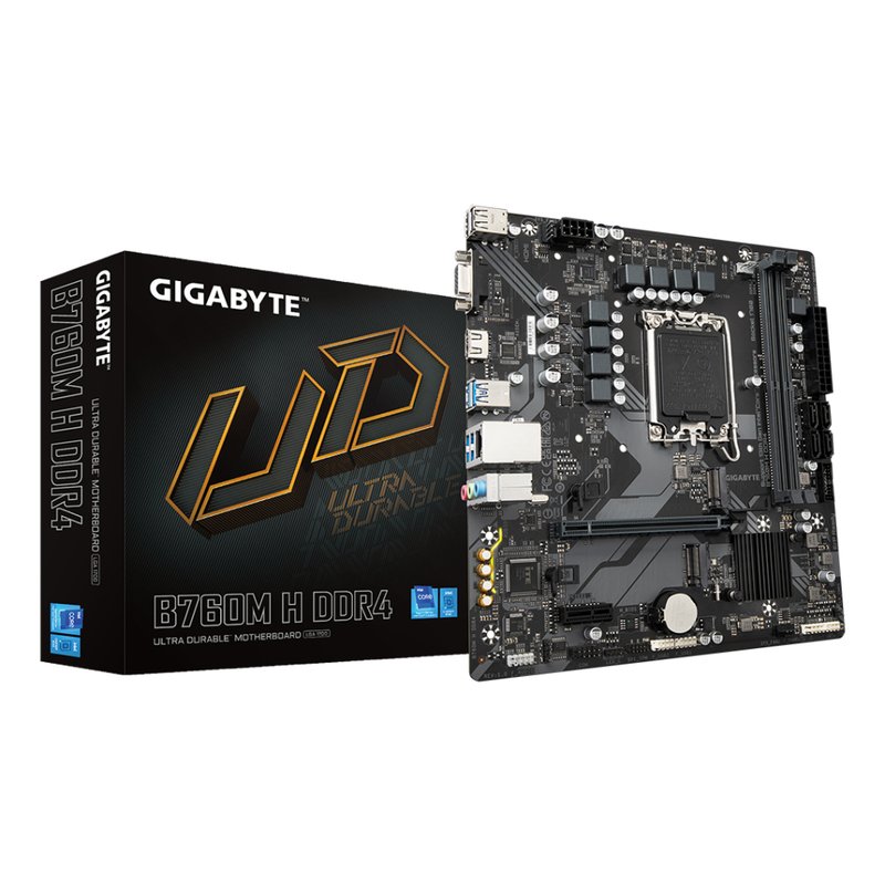 Gigabyte B760M H DDR4 placa base Intel B760 Express LGA 1700 micro ATX Gigabyte B760M H DDR4 placa base Intel B760 Express LGA 1700 micro ATX