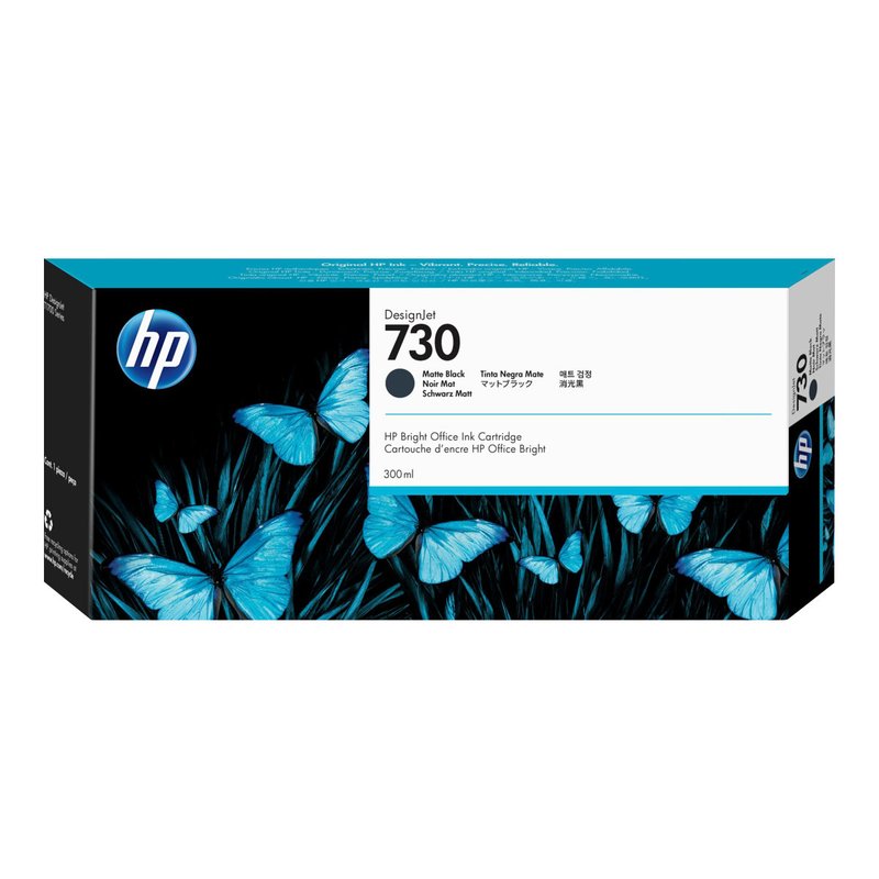 HP Cartucho de tinta DesignJet 730 negro mate de 300 ml HP Cartucho de tinta DesignJet 730 negro mate de 300 ml