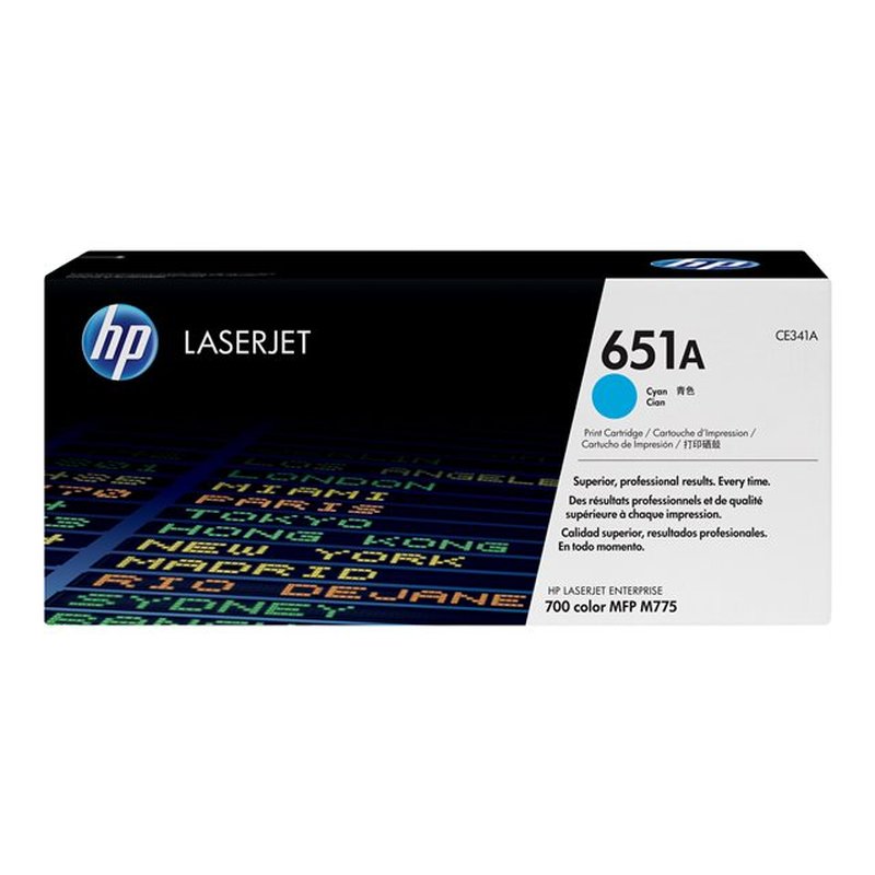 HP Cartucho de tóner original LaserJet 651A cian