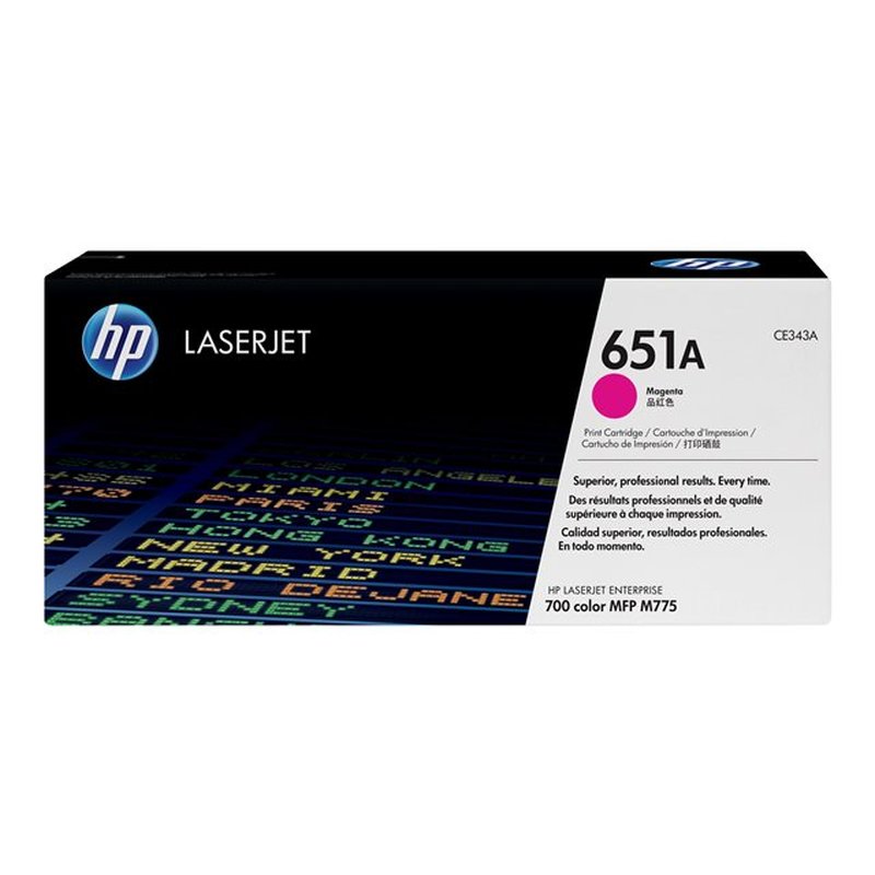 HP Cartucho de tóner original LaserJet 651A magenta