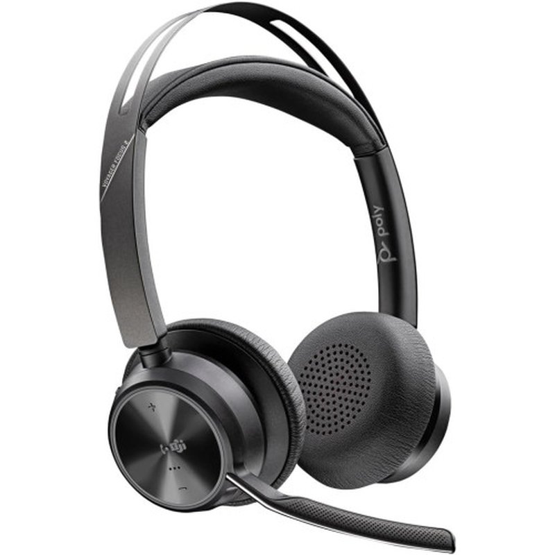 HP Poly Auriculares Poly Voyager Focus 2 USB-C-C con certificación Microsoft Teams + adaptador USB-C/A