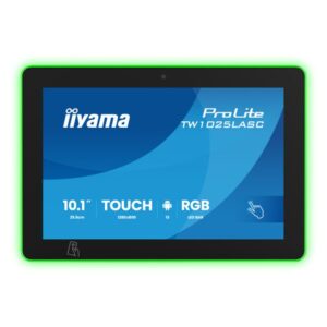 Alternative view of IIYAMA 10,1" RGB LED-LIGHTBAR PANEL-PC ANDROID 13+GMS, SOC QUAD-CORE RK3568 4GB, 32GB, PCAP 10-POINTS TOUCH, 1280X800, 390CD/M, IPS, SPEAKERS, MIC, CAMERA 5MP, NFC, RFID, LAN-POE, WIFI6, BT5.2, SD SLOT, 450CD/M2, CABLE COVER, IISIGNAGE (TW1025LASC-B3
