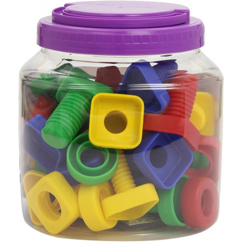 JUEGO TORNILLOS Y TUERCAS PLASTICO 48 UNIDADES MINILAND 31721 - Imagen 2