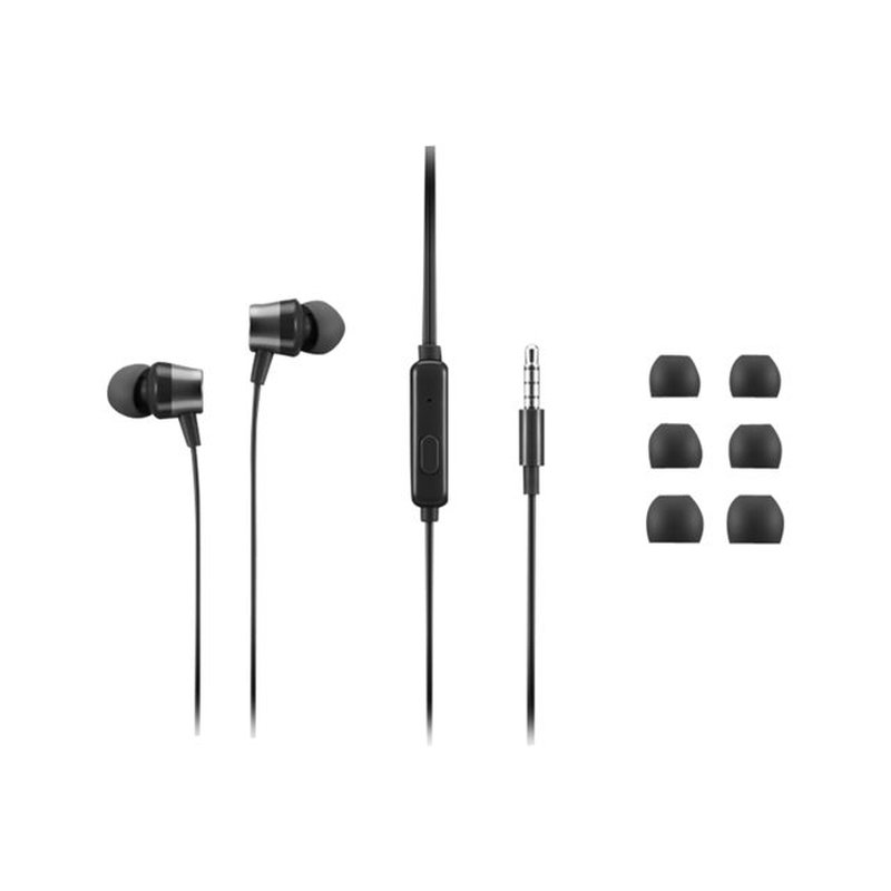 Lenovo 4XD1J77352 auricular y casco Auriculares Alámbrico Dentro de oído Oficina/Centro de llamadas Negro