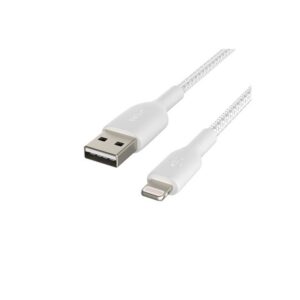 Lightning to USB-A Cable Braided 1M Whit
