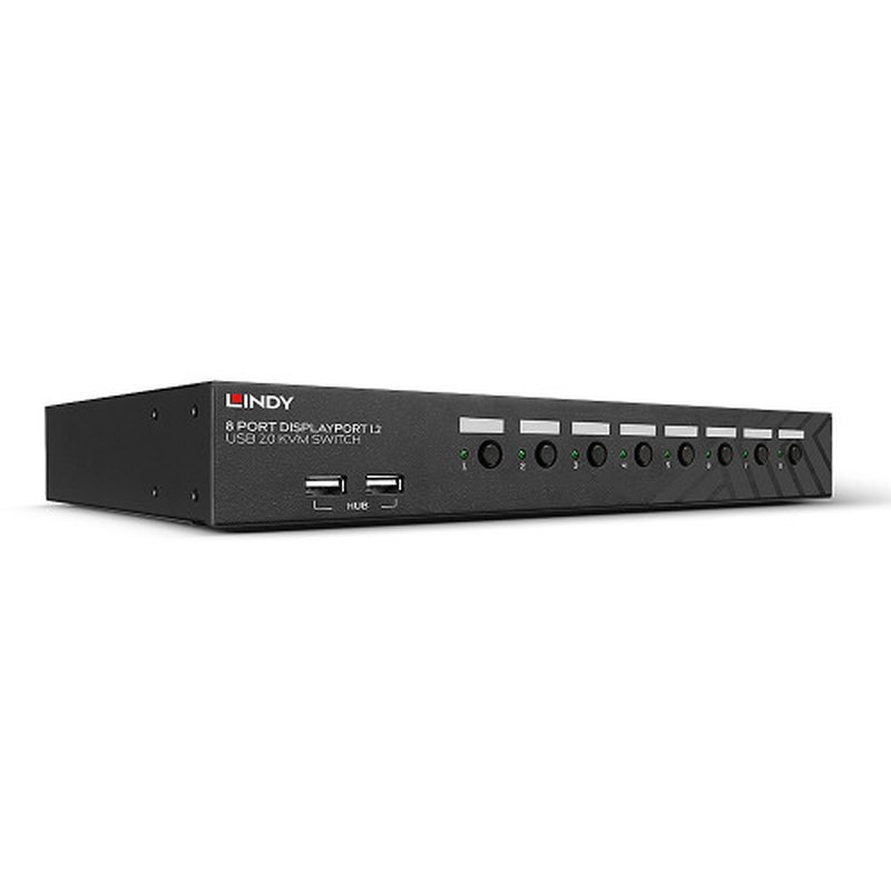 Lindy 39540 interruptor KVM Montaje en rack Negro