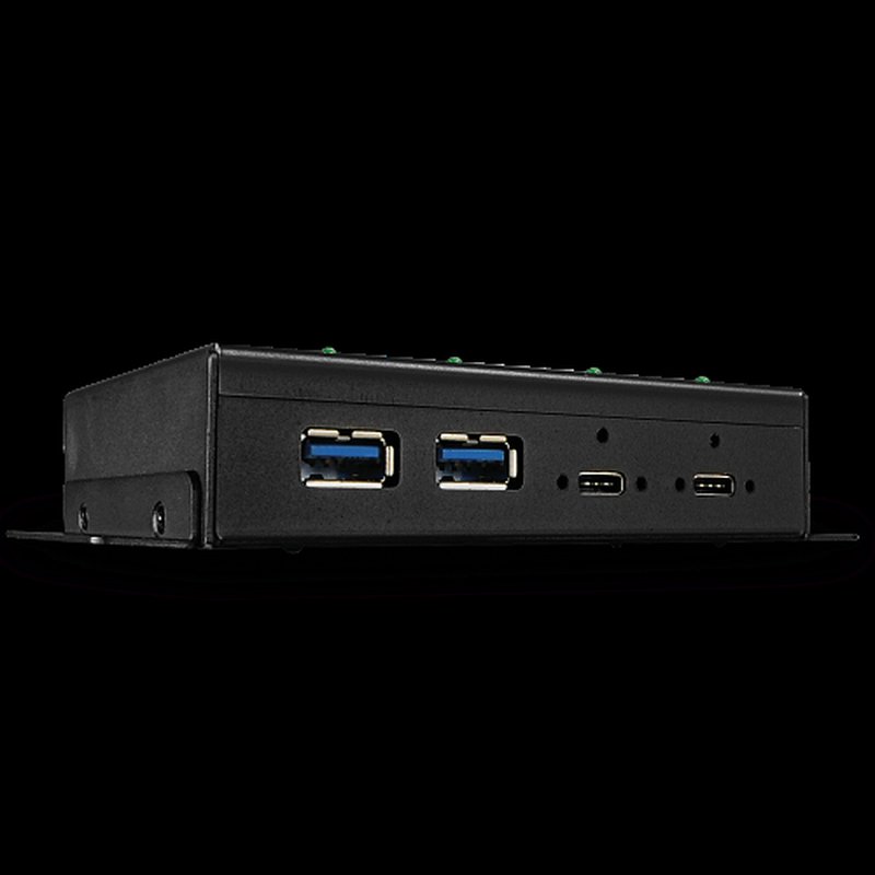 Lindy 43094 hub de interfaz USB 3.2 Gen 2 (3.1 Gen 2) Type-C 10000 Mbit/s Negro