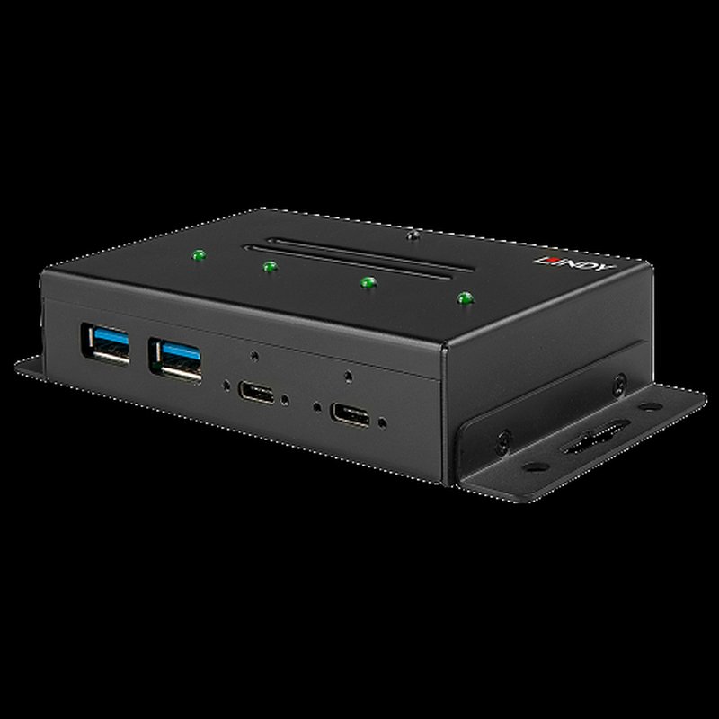 Lindy 43094 hub de interfaz USB 3.2 Gen 2 (3.1 Gen 2) Type-C 10000 Mbit/s Negro - Imagen 3