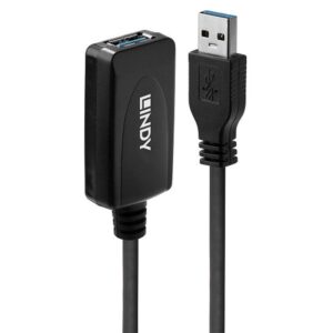 Lindy 43155 cable USB USB 3.2 Gen 1 (3.1 Gen 1) 5 m USB A Negro