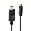 Lindy 43500 adaptador de cable de vídeo 1 m USB Tipo C DisplayPort Negro