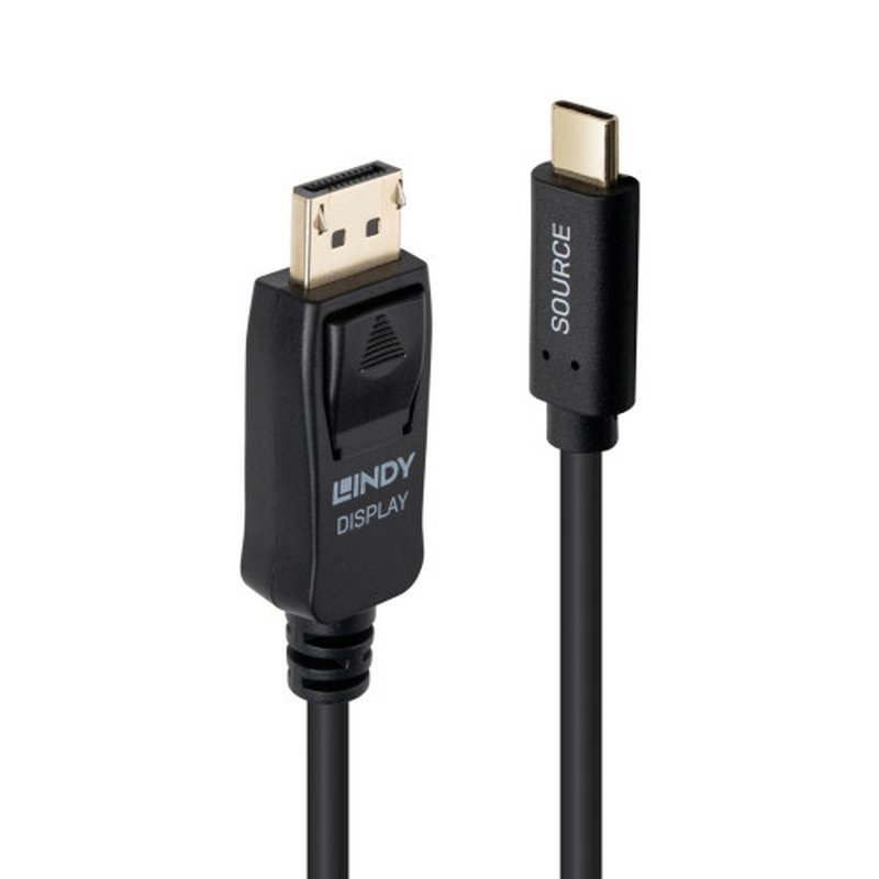 Lindy 43500 adaptador de cable de vídeo 1 m USB Tipo C DisplayPort Negro Lindy 43500 adaptador de cable de vídeo 1 m USB Tipo C DisplayPort Negro