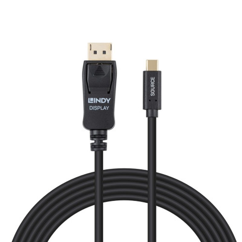 Lindy 43500 adaptador de cable de vídeo 1 m USB Tipo C DisplayPort Negro Lindy 43500 adaptador de cable de vídeo 1 m USB Tipo C DisplayPort Negro - Imagen 2