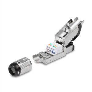 Lindy 62411 conector RJ45 Negro, Plata