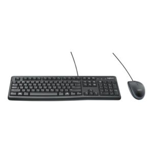 Logitech Desktop MK120 teclado Ratón incluido USB QWERTY Portugués Negro