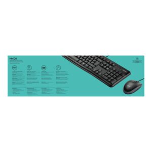 Logitech Desktop MK120 teclado Ratón incluido USB QWERTY Portugués Negro