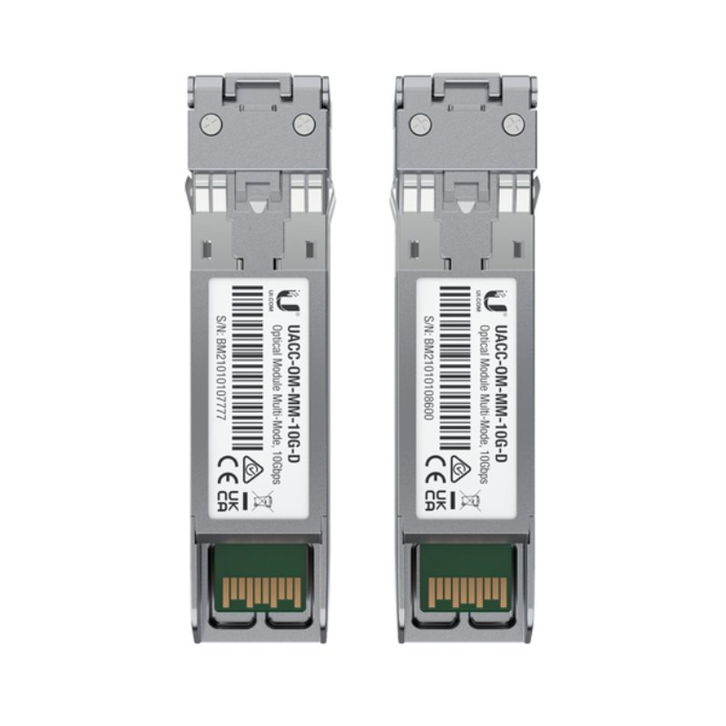MODULO SFP+ UBIQUITI UACC-OM-MM-10G-D-2 UFIBER TRANSCEIVER MM 2PACK MODULO SFP+ UBIQUITI UACC-OM-MM-10G-D-2 UFIBER TRANSCEIVER MM 2PACK