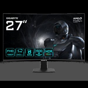 MONITOR GIGABYTE 27" GS27FC2,CURVO,VA 1500R,1920X1080 (FHD),0.31PP,3000:1,1MS,240HZ,2HDMI+1DP