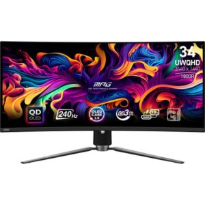 MSI MPG 341CQPX QD-OLED pantalla para PC 86,4 cm (34") 3440 x 1440 Pixeles UltraWide Quad HD Negro
