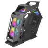 Mars Gaming MC61, Caja PC Gaming Compacta Micro-ATX, 4 Ventiladores 12cm, ARGB Chroma, Doble Ventana Cristal Templado, Negro