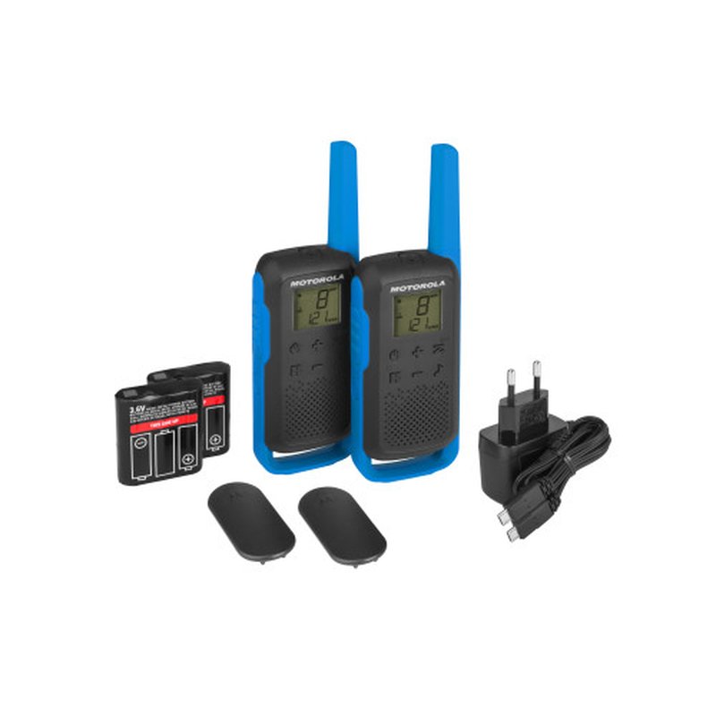 Motorola Talkabout T62 two-way radios 16 canales 446.00625 - 446.19375 MHz Negro, Azul - Imagen 7