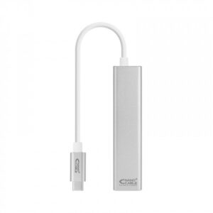 Alternative view of Nanocable Conversor USB-C a Ethernet Gigabit + 3xUSB 3.0, Plata, 15 cm