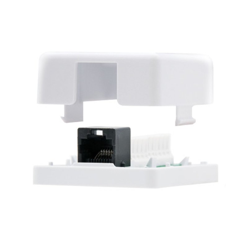 Nanocable ROSETA DE SUPERFICIE PARA RJ45 CAT.6 1 TOMA, BLANCO - Imagen 3