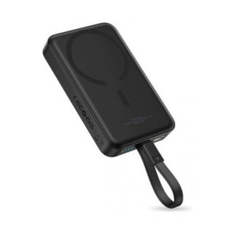 OS-BASEUS ENERFILL FM11 MAGNETIC POWER BANK WITH BUILT-IN USB CABLE 10000MAH 30W COSMIC BLACK