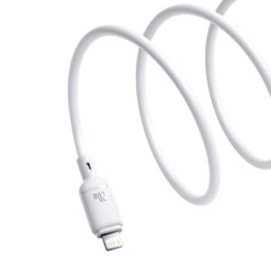 OS-BASEUS SILKY SERIES FAST CHARGING CABLE TYPE-C TO IP 20W 1M MOON WHITE