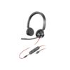POLY Auriculares estéreo Blackwire 3325 USB-C + Conector de 3,5 mm + Adaptador USB-C/A