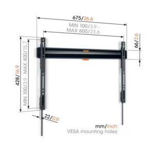 (RM) VOGELS GAMA CONSUMO TV SOPORTE A PARED FIJO NEGRO (TVM 3605)